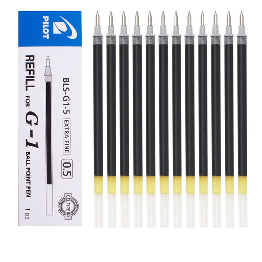 Pilot BLS-G1 Pen Refills 0.5mm Black Ink 12 Pack
