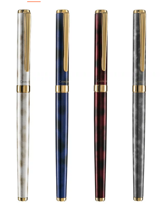 Pilot Cavalier Fountain Pen | Brass Barrel | Marble Lacquer Finish | Includes CON-40 Converter