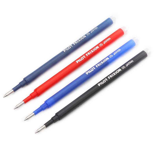 Pilot FriXion Ball Gel Pen Refill - 0.5mm Black/Red/Blue Ink 12 Pack