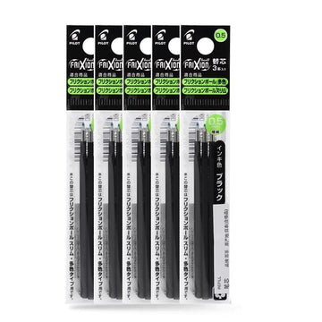 Pilot FriXion Ball Slim 0.5mm Refill 15pcs Set - Red/Blue/Black 15 Black