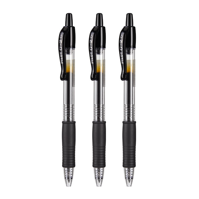 Pilot G2 Retractable Gel Pens- 0.5mm 3 Pack 3 Black