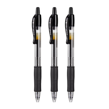 Pilot G2 Retractable Gel Pens- 0.5mm 3 Pack 3 Black