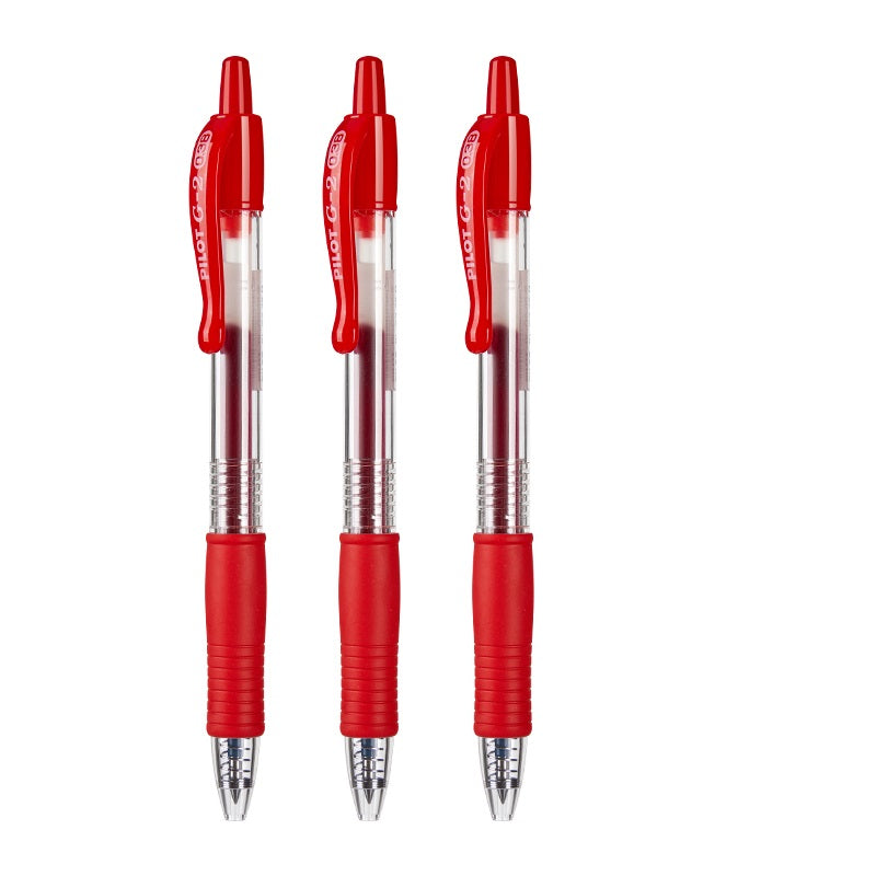 Pilot G2 Retractable Gel Pens- 0.5mm 3 Pack 3 Red