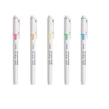 Pilot Kire-Na Dual Tip Highlighter - Set of 5 Colors Basic