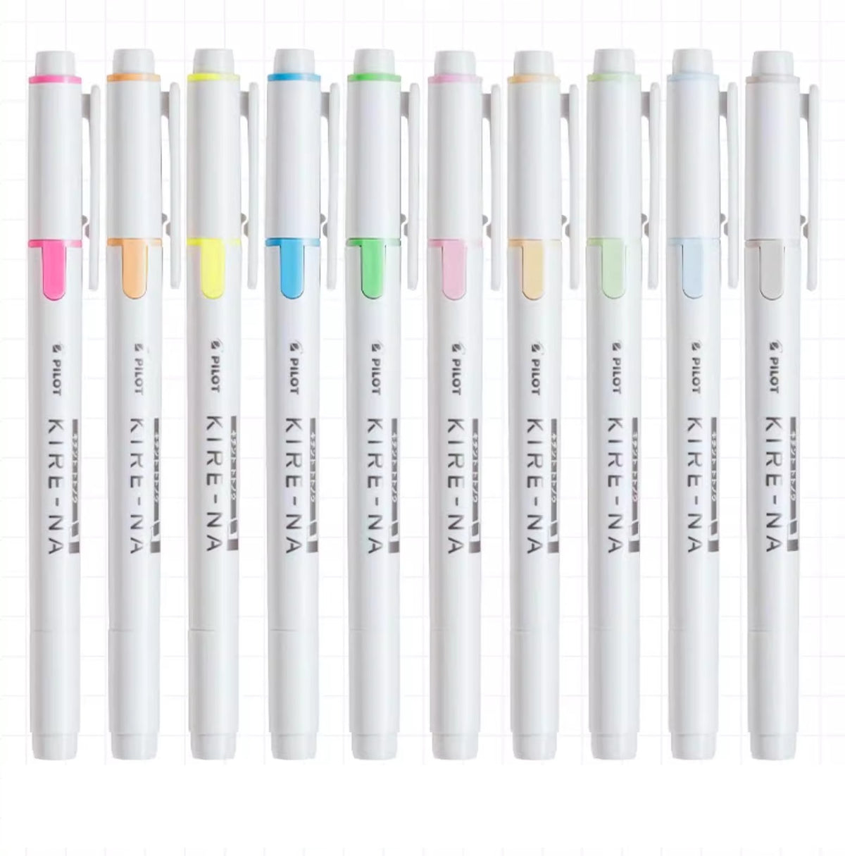 Pilot Kire-Na Dual Tip Highlighter - Set of 5 Colors