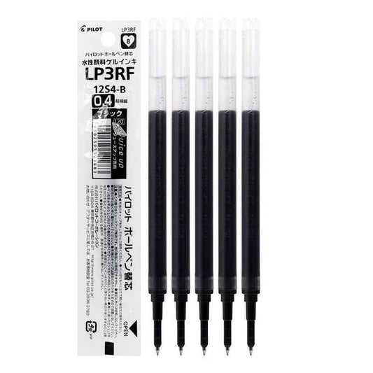 Pilot LP3RF-12S4 Juice Up Gel Pen Refill 0.4mm 5 Pack Black