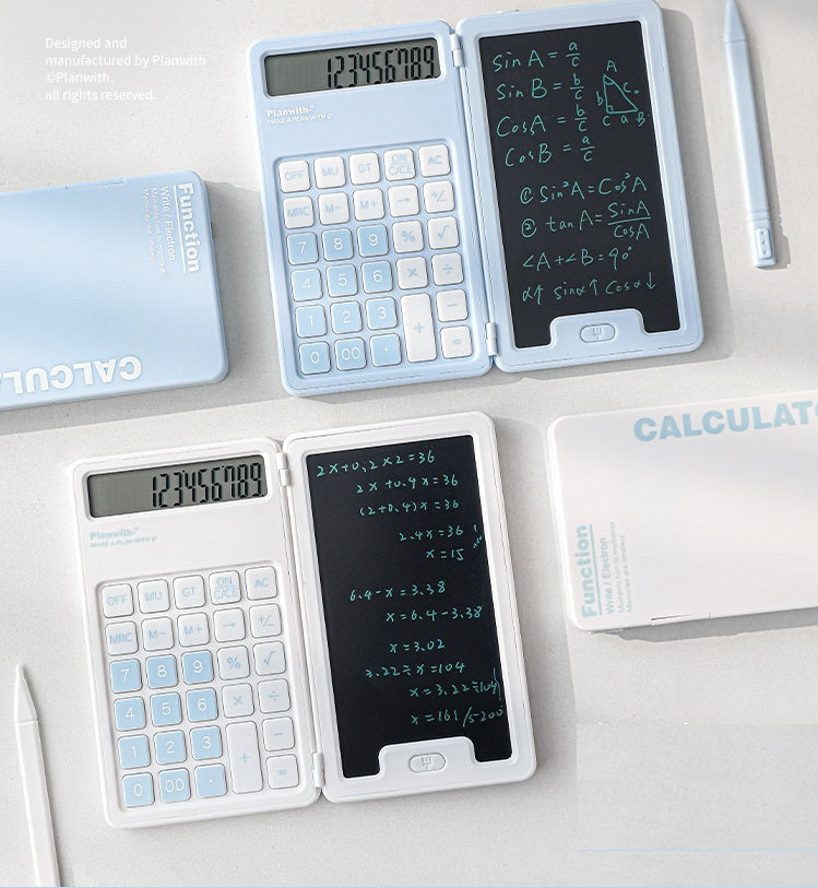 Planwith Compact Portable Calculator with Stylus Pad 128x75mm