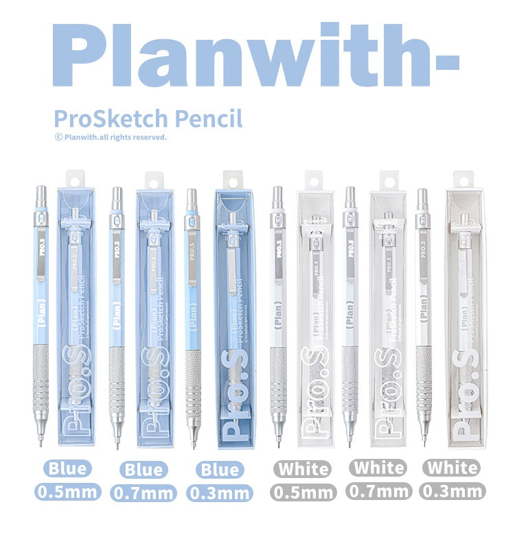 Planwith Metal Mechanical Pencil Pro Sketch Drawing Tool 0.5mm/0.7mm
