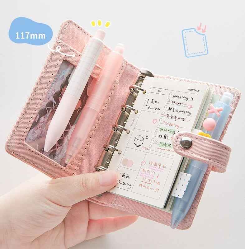 Pocket Gel Pen 0.5MM Black Ink 3 Pack with DIY Letter & Heart