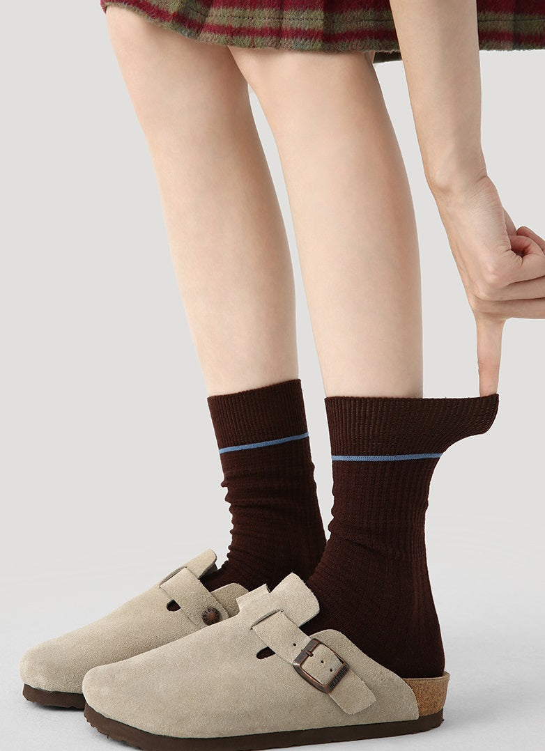 Color-Block Stripe & Polka Dot Princess Socks for Women 3 Pack
