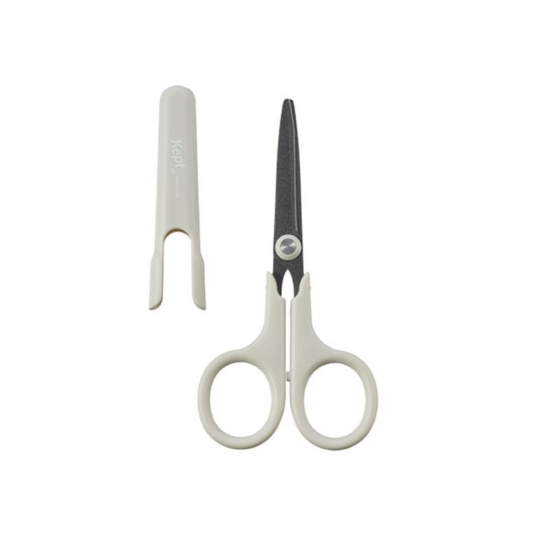 Raymay Kept Mini Non-Stick Scissors – Fluorine-Coated Blades | Kids Craft & DIY Scissors | W53 × H107 × D10mm | Made in Japan Grey