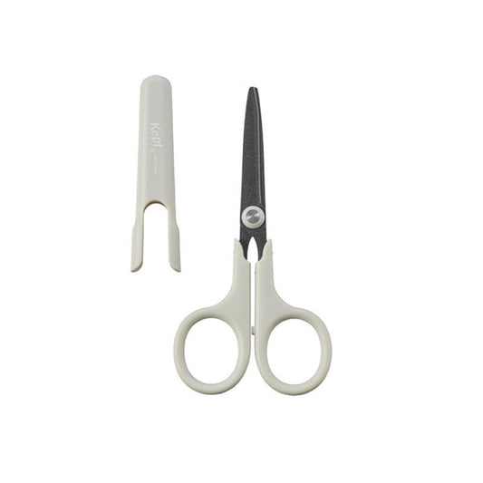 Raymay Kept Mini Non-Stick Scissors – Fluorine-Coated Blades | Kids Craft & DIY Scissors | W53 × H107 × D10mm | Made in Japan Grey
