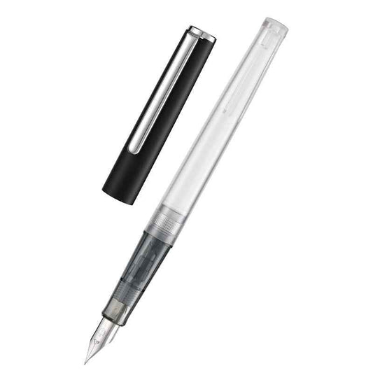 Sailor HighAce Neo Clear Beginners Fountain Pen, Steel Nib, Fine Black