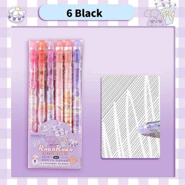 SHANDS Cheese Rabbit Erasable Gel Pens 12 Pack(6 Blue 6 Blue Ink)