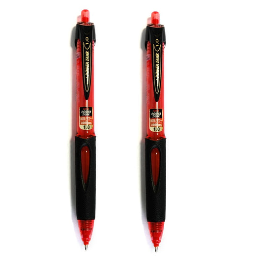 Uni Power Tank Pressurized Ballpoint Pen 0.7mm 2 Pack Red