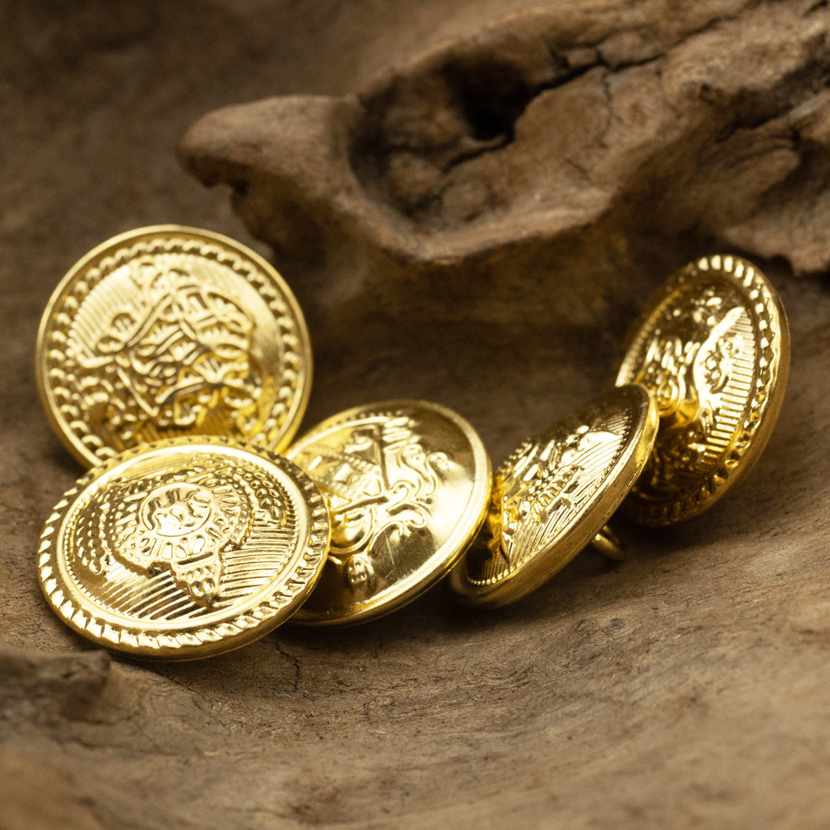 Golden Metal Shank Buttons for JK Uniforms 40pcs