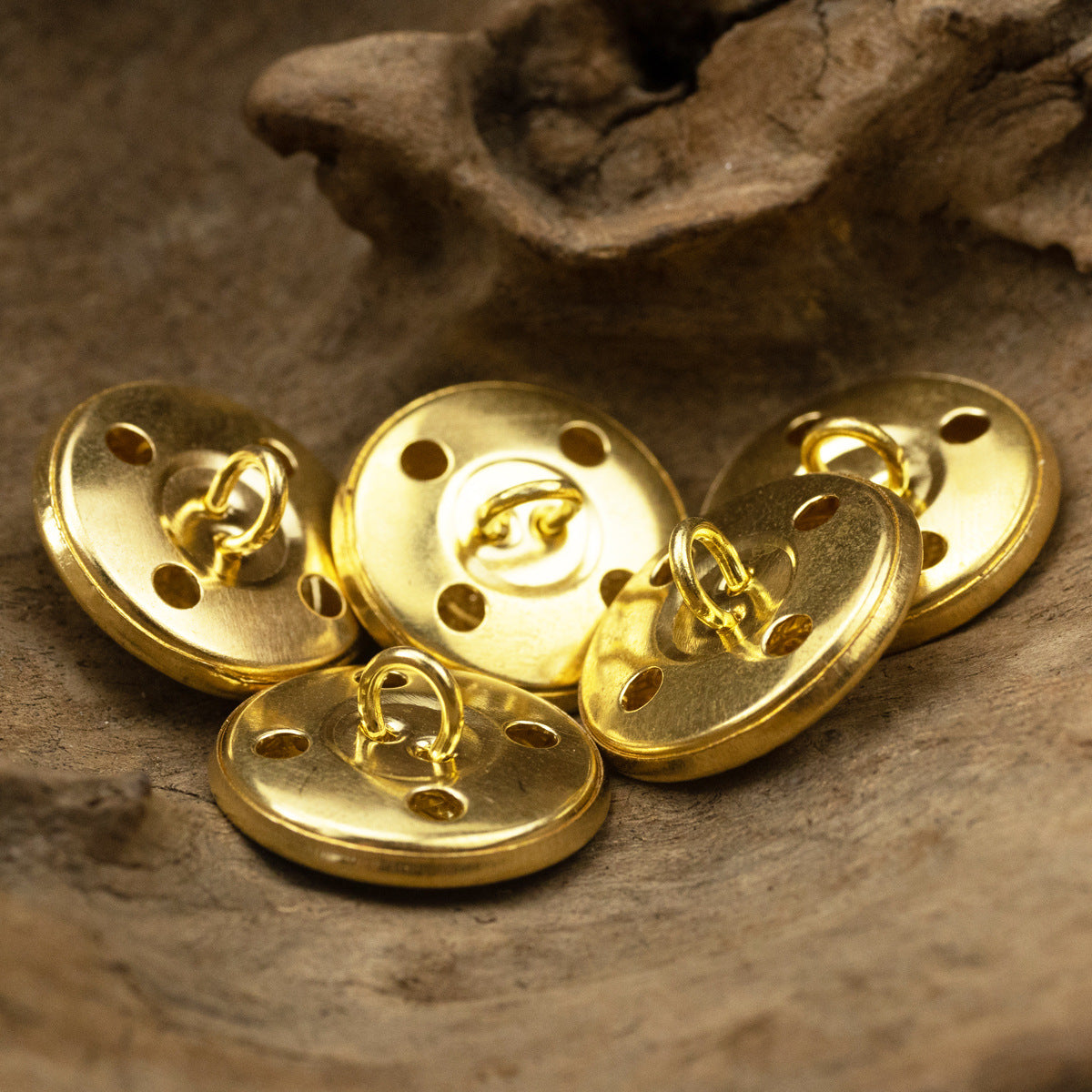 Golden Metal Shank Buttons for JK Uniforms 40pcs