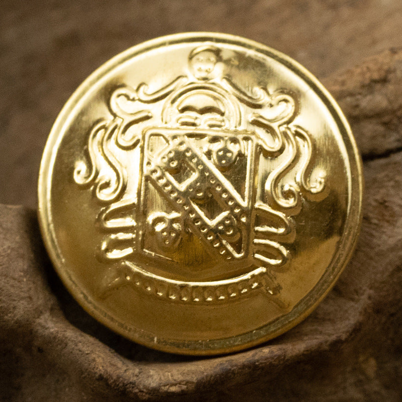 Golden Metal Shank Buttons for JK Uniforms 40pcs Shield