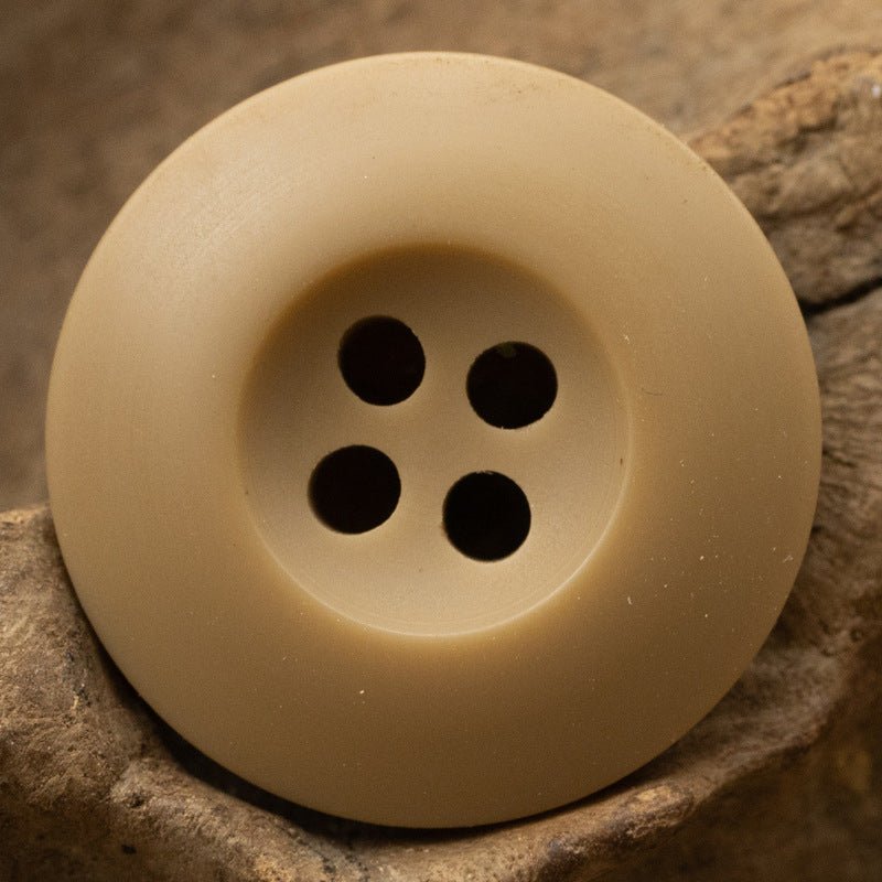 Double-Sided Resin Buttons for Corduroy Jackets 50 Pack Khaki