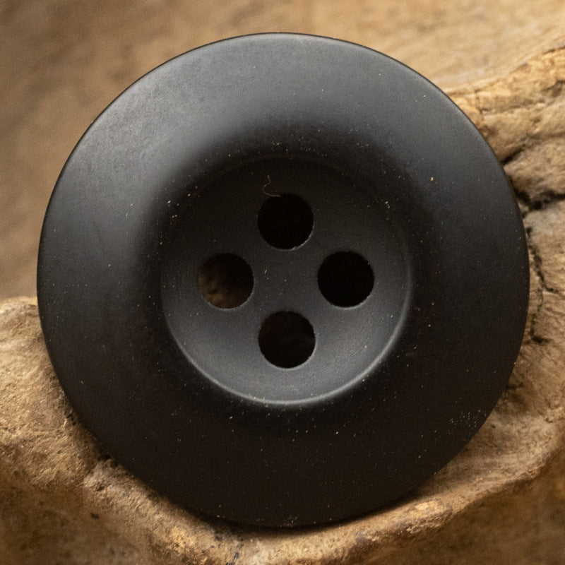 Double-Sided Resin Buttons for Corduroy Jackets 50 Pack Black