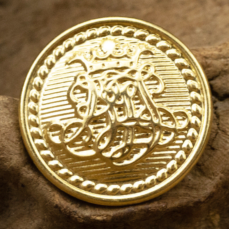 Golden Metal Shank Buttons for JK Uniforms 40pcs Note