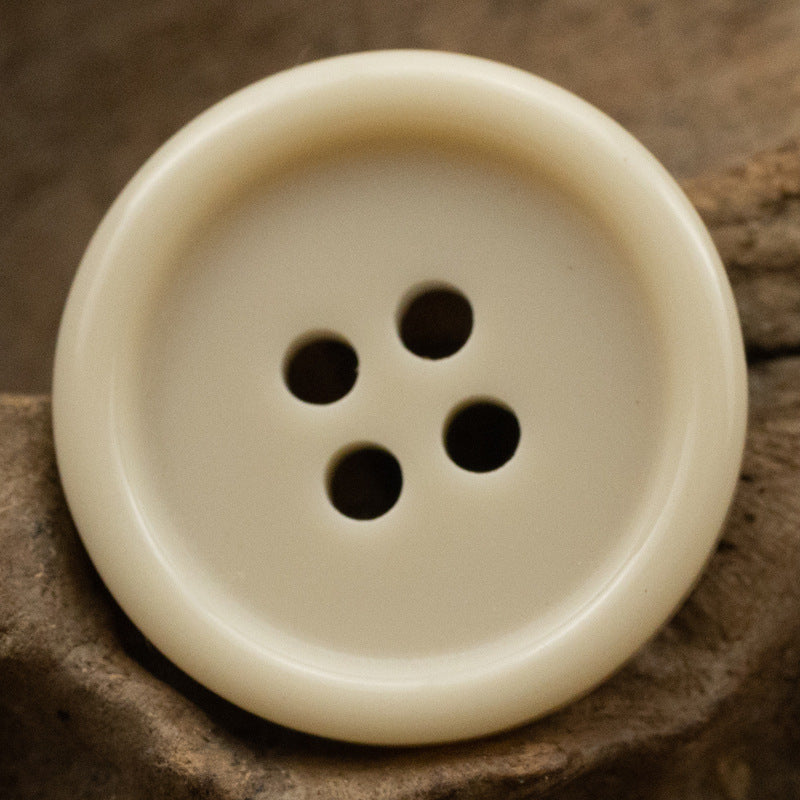 Solid Color Suit Uniform Resin Buttons 100 Pack Beige