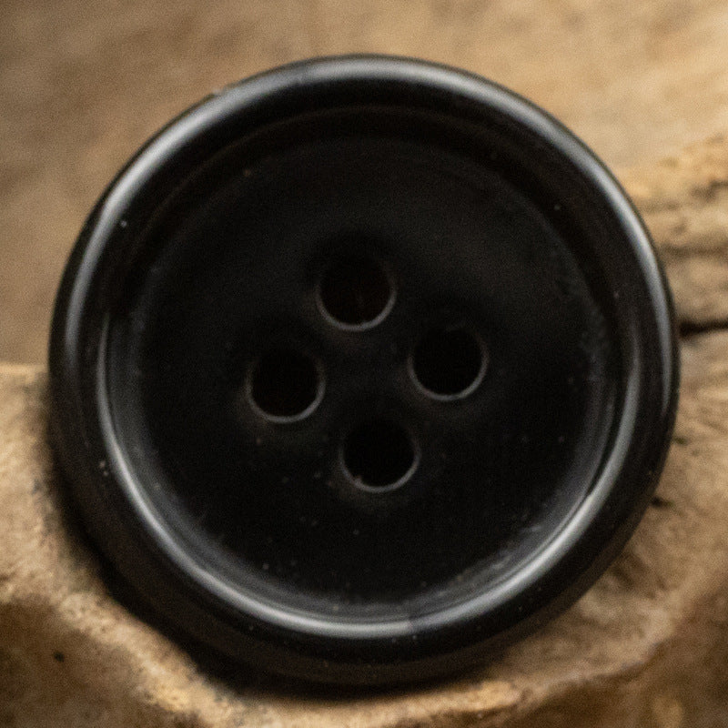 Solid Color Suit Uniform Resin Buttons 100 Pack Black
