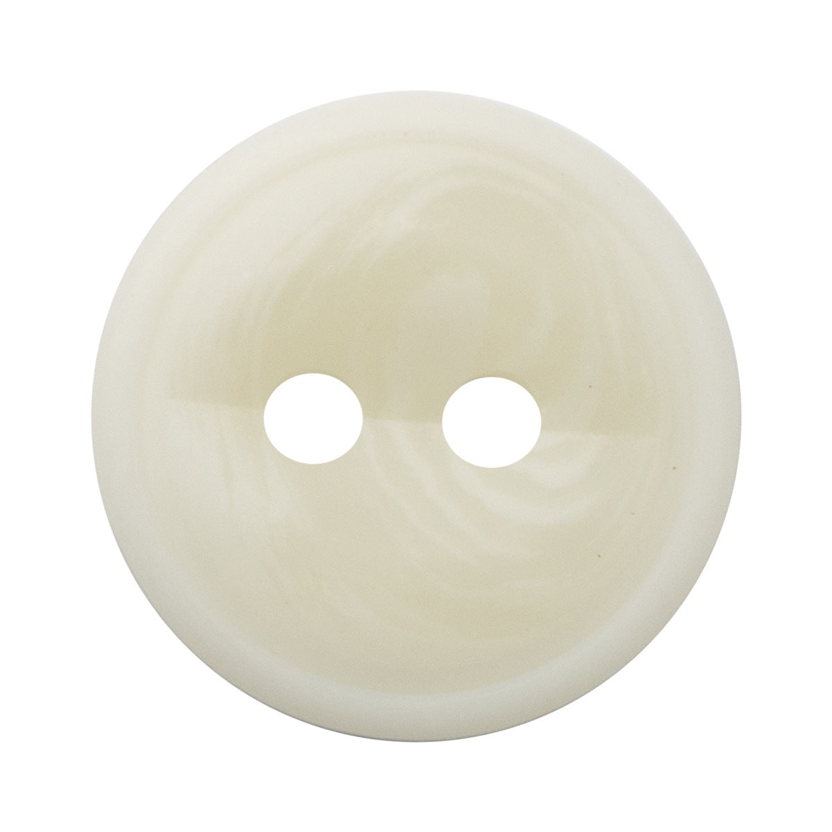 Thin-Edged White 2 Hole Resin Buttons Fish-Eye Shape 50pcs 12.5mm