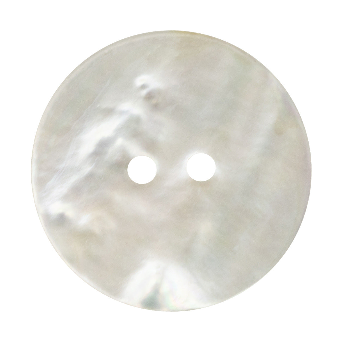 11.5/18/25mm Classic Flat Two-Hole Natural River Shell Buttons 10pcs