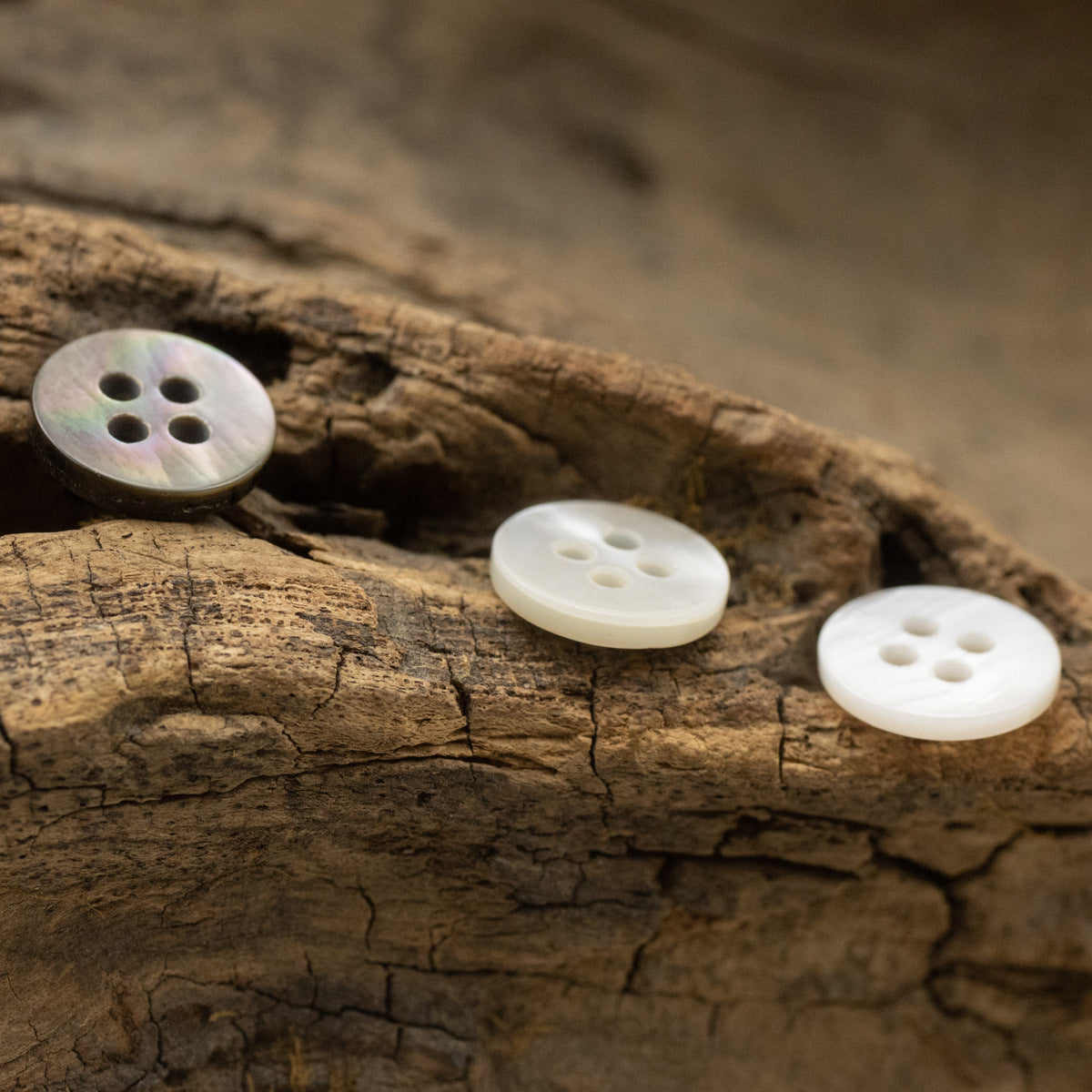 10/11.5mm Double Flat Natural Pearl Shell Buttons for Polo Dresses 10pcs