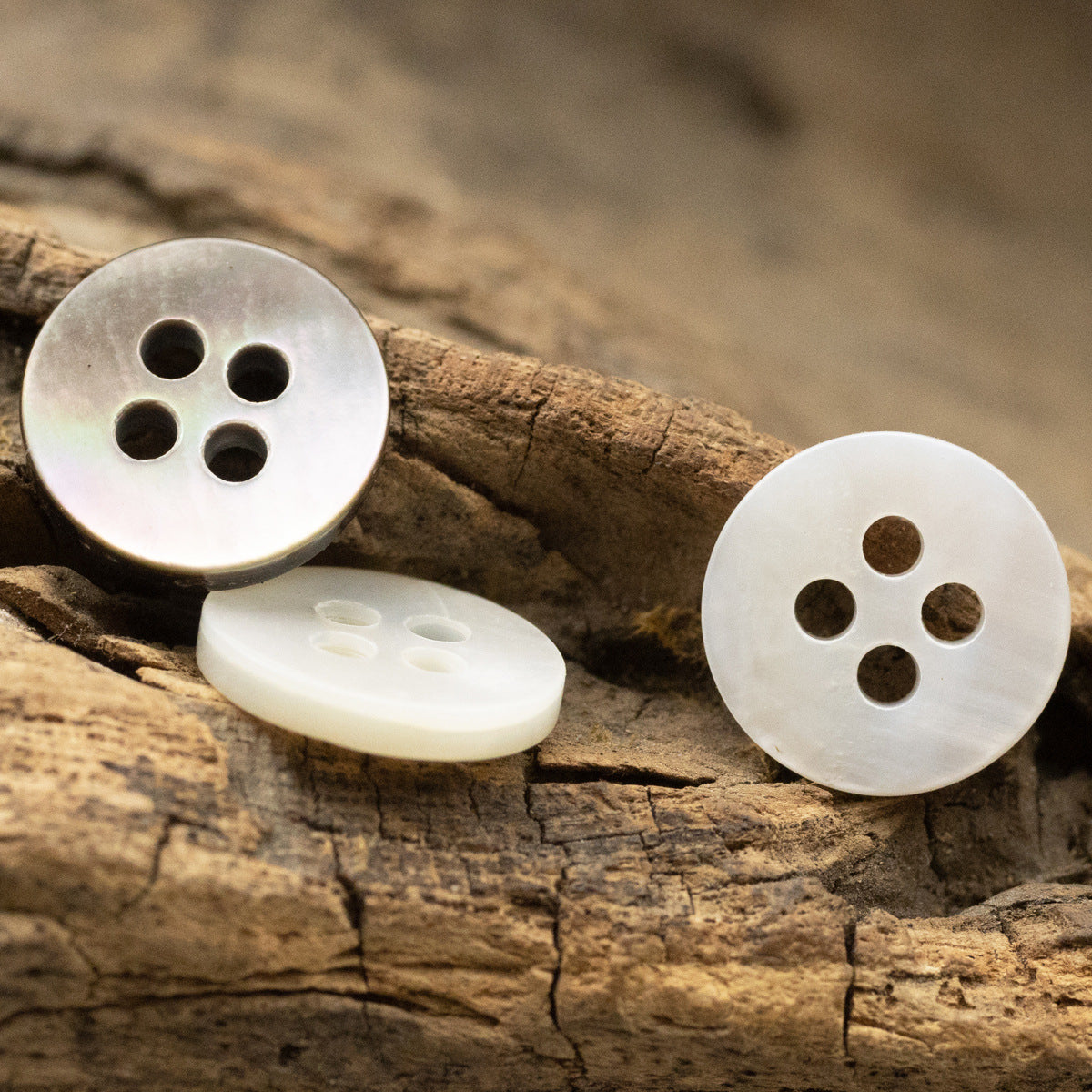 10/11.5mm Double Flat Natural Pearl Shell Buttons for Polo Dresses 10pcs