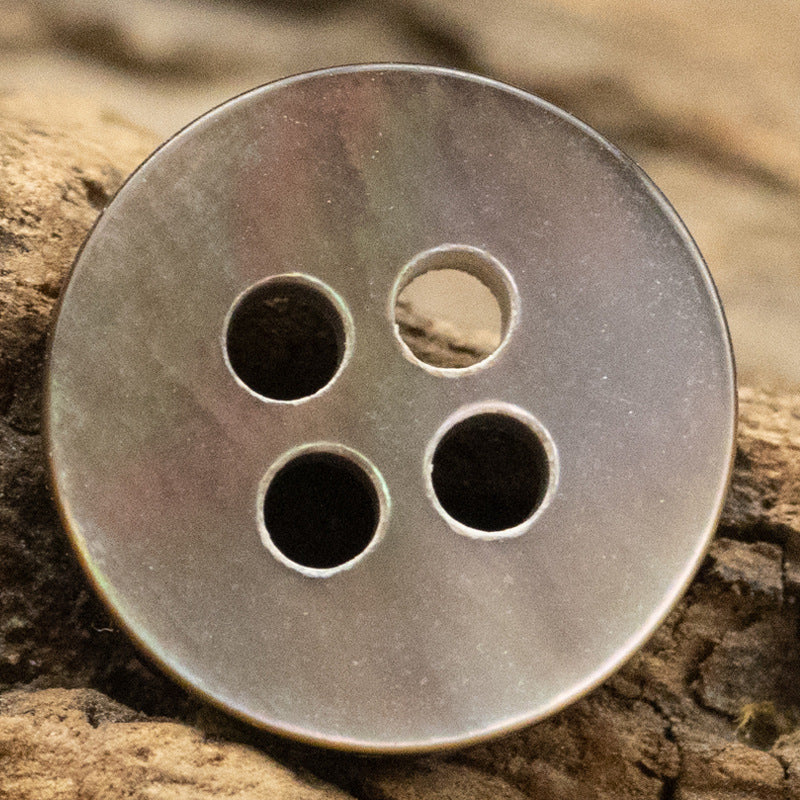 10/11.5mm Double Flat Natural Pearl Shell Buttons for Polo Dresses 10pcs Coffee
