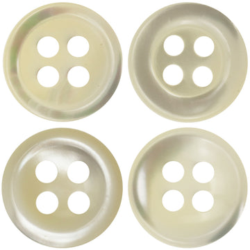 Beige Shell Buttons for Retro Silk Shirts Dresses 10pcs