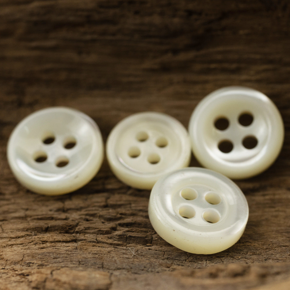 Beige Shell Buttons for Retro Silk Shirts Dresses 10pcs