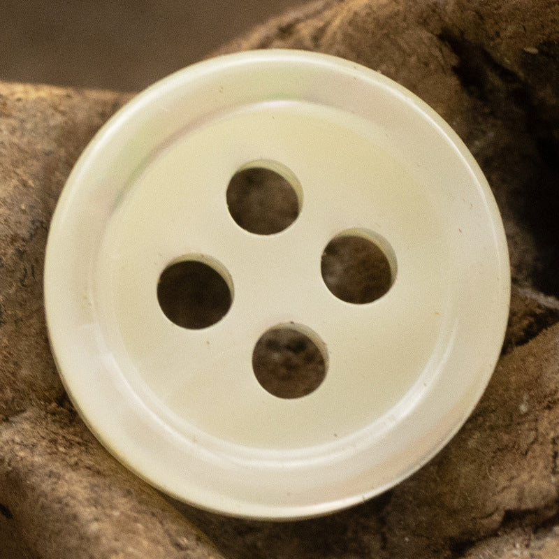 Beige Shell Buttons for Retro Silk Shirts Dresses 10pcs C