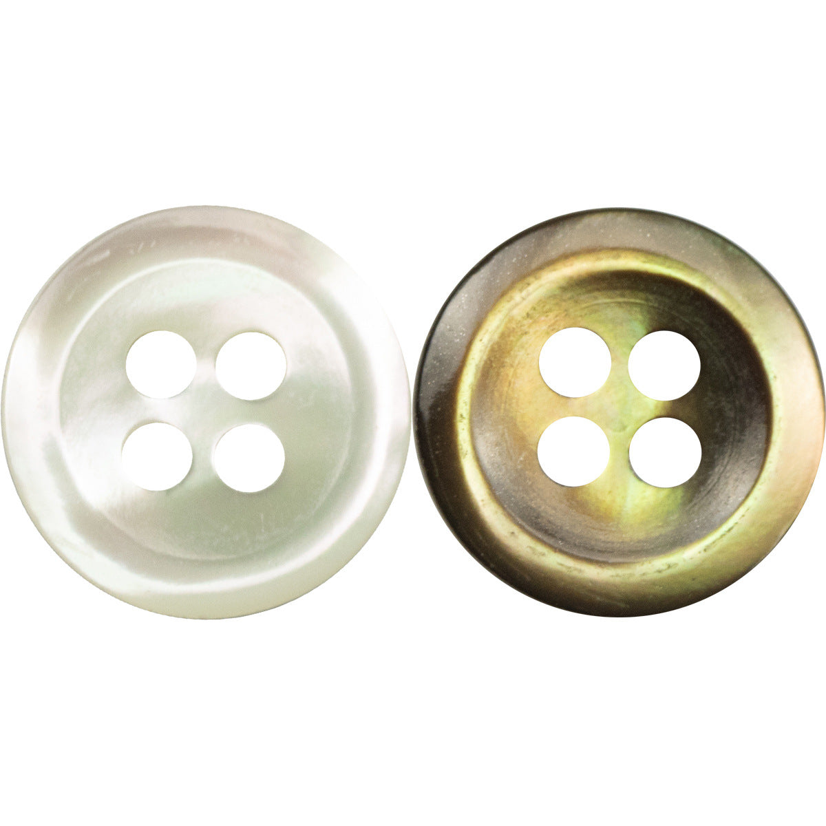 11.5mm Ink-Blended Natural Shell Buttons for Vintage Floral Blouses 5pcs