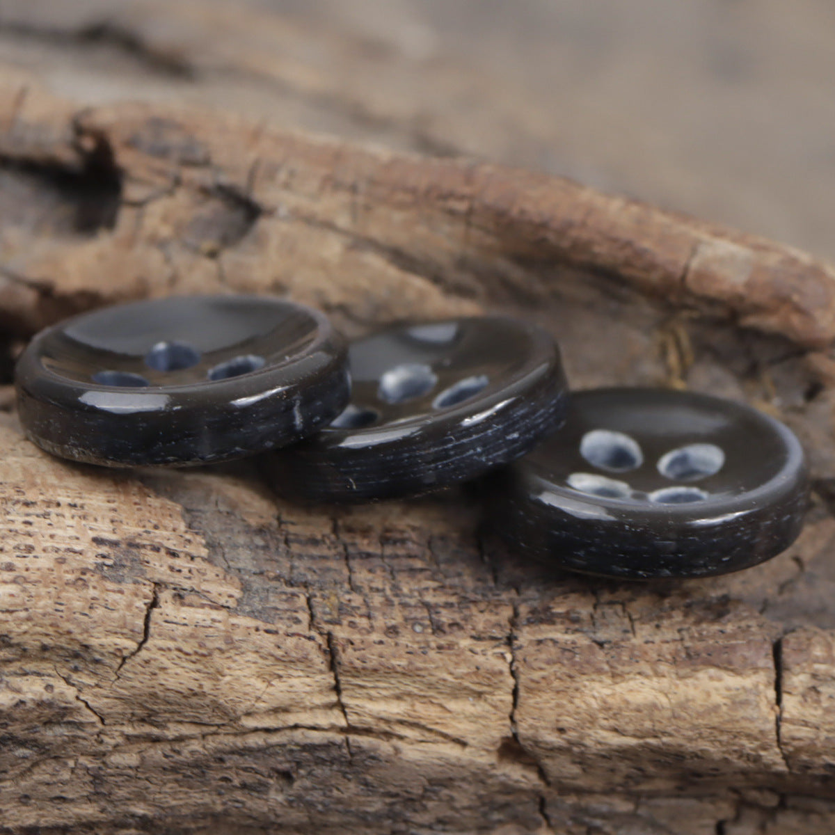 11.5mm Thickened Dark Blue Shell Buttons for Men's Luxury Silk Shirts 10pcs