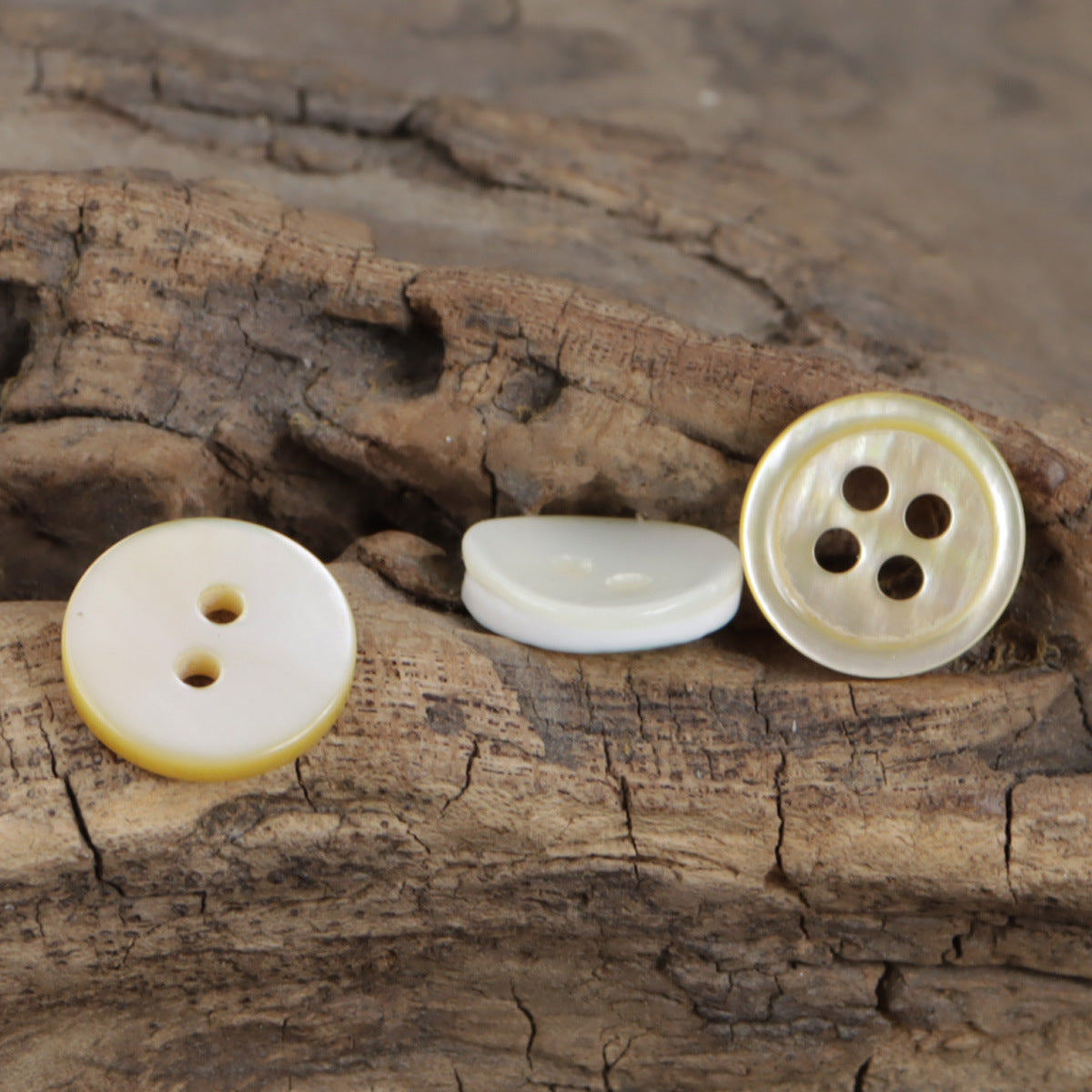 11mm Off-White Real Shell Buttons for DIY Jewelry Bracelets 30 Pack