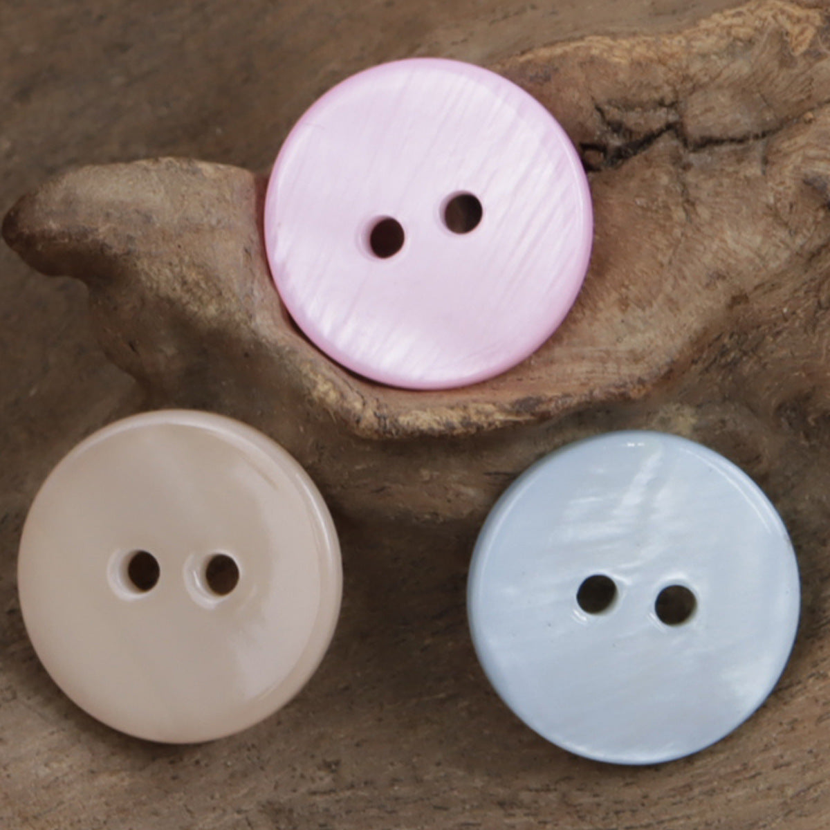 Dual Flat Two-Hole Shell Buttons for DIY Bracelets,10PCS