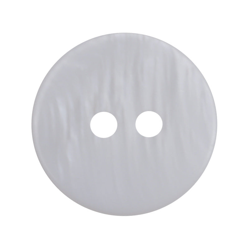 Dual Flat Two-Hole Shell Buttons for DIY Bracelets,10PCS White