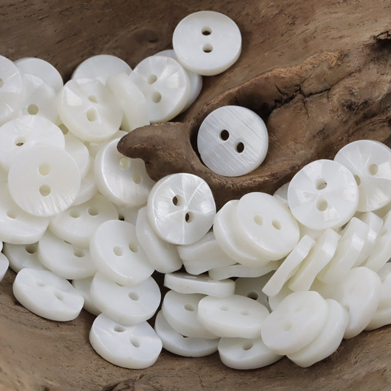 11.5mm Irregular Flower-Shaped White Shell Buttons for Shirts 10pcs A