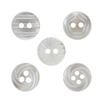 11.5mm 2/3/4-Hole Natural Shell Buttons for Silk Shirts 10pcs
