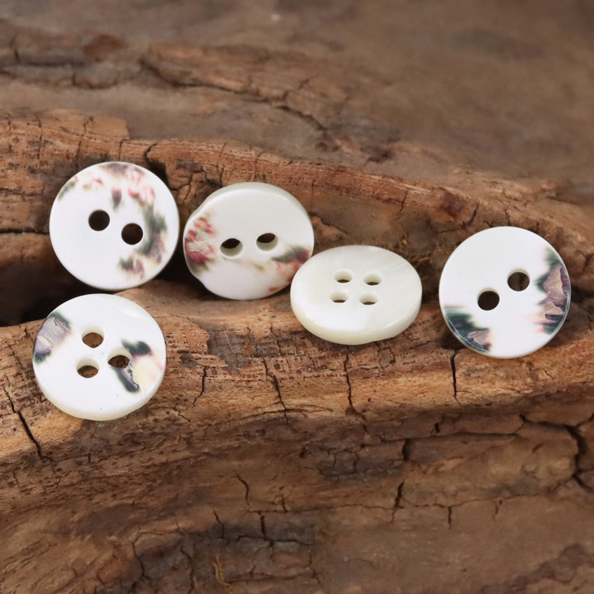 11.5mm 2/3/4-Hole Natural Shell Buttons for Silk Shirts 10pcs