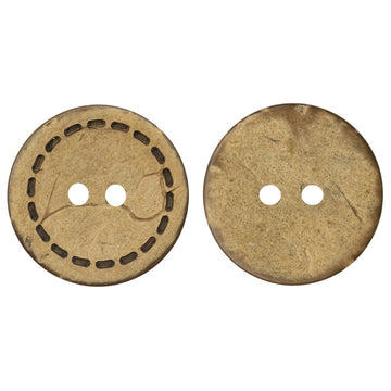 Round Dotted Two-Hole Flat Coconut Shell Buttons 100pcs