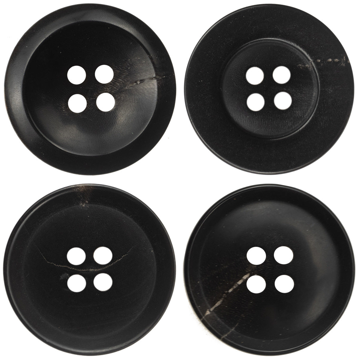 Black Horn Buttons for Winter Outwear 10pcs