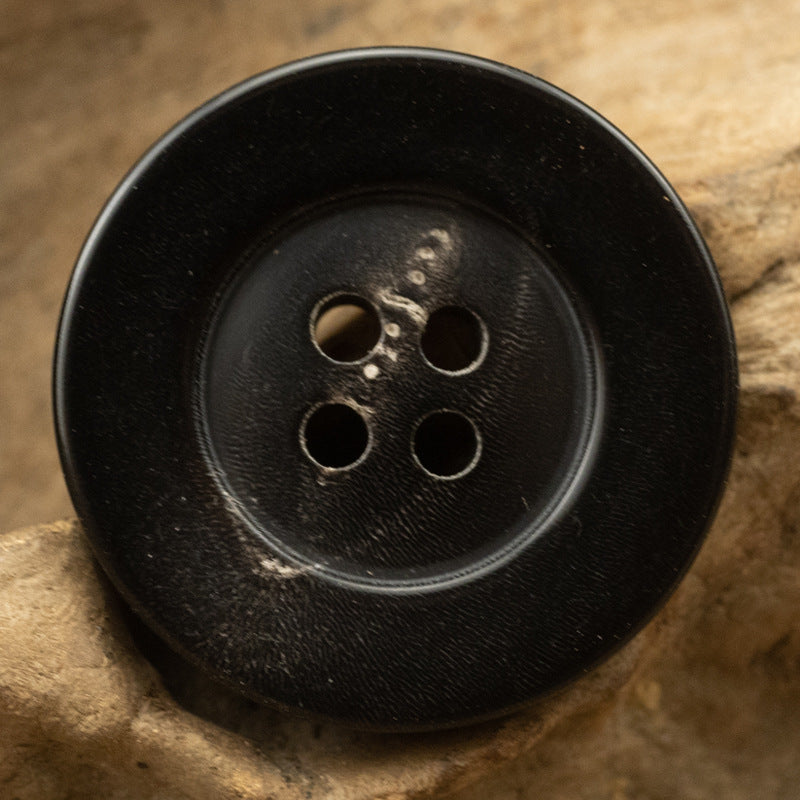 Black Horn Buttons for Winter Outwear 10pcs A