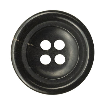 20mm Black Four-Hole Real Horn Buttons for Suits,Jackets 10pcs