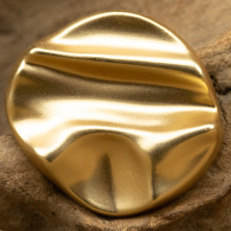 Irregular Geometric Matte Silver Gold Metal Shank Buttons,10pcs Gold