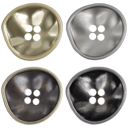 Irregular Triangle Four-Hole Metal Buttons 10pcs