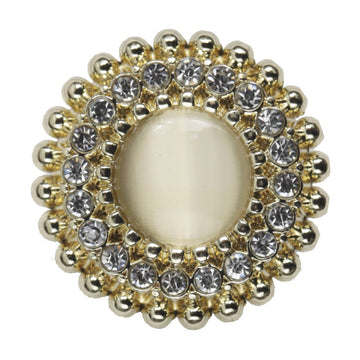 Light Gold Diamond-Encrusted Lace Metal Button with Shank,10pcs